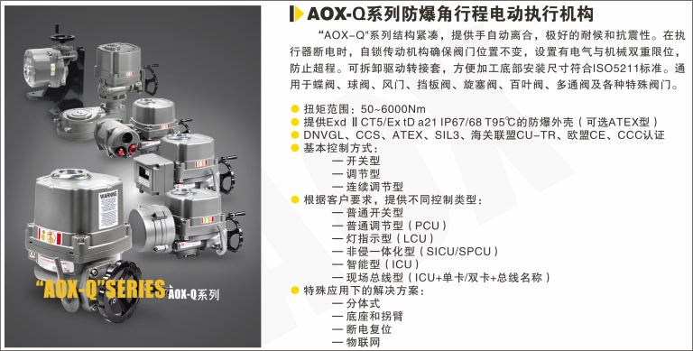 AOX-Q系列防爆角行程電動執行器